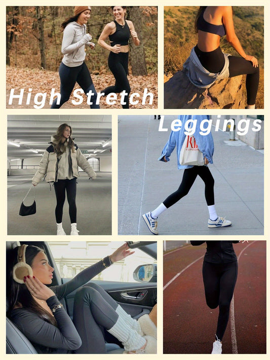 5-Pack Women's High-Waisted Yoga Pants with Side Pockets