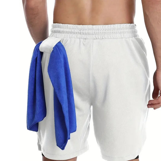 Gym Sports Shorts Two-in-one Mens Shorts Breathable Quick-drying Casual Double-layer Shorts